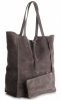 Bőr táska shopper bag Vera Pelle szürke 601